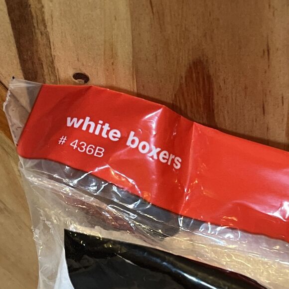 Vintage 2007 Hanes Boxer Briefs Mens L White, SEALED Cotton Blend 3 Pair Tagless - Picture 4 of 7